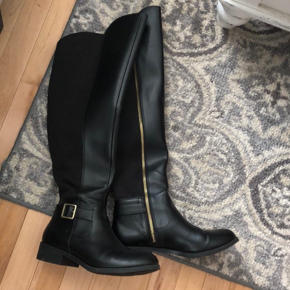 Black OTK boots - Picture 2 of 4